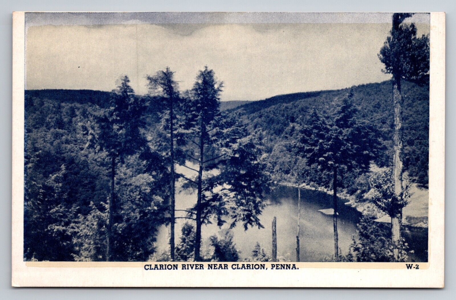 Clarion River Near Clarion Pennsylvania Vintage Unposted Postcard