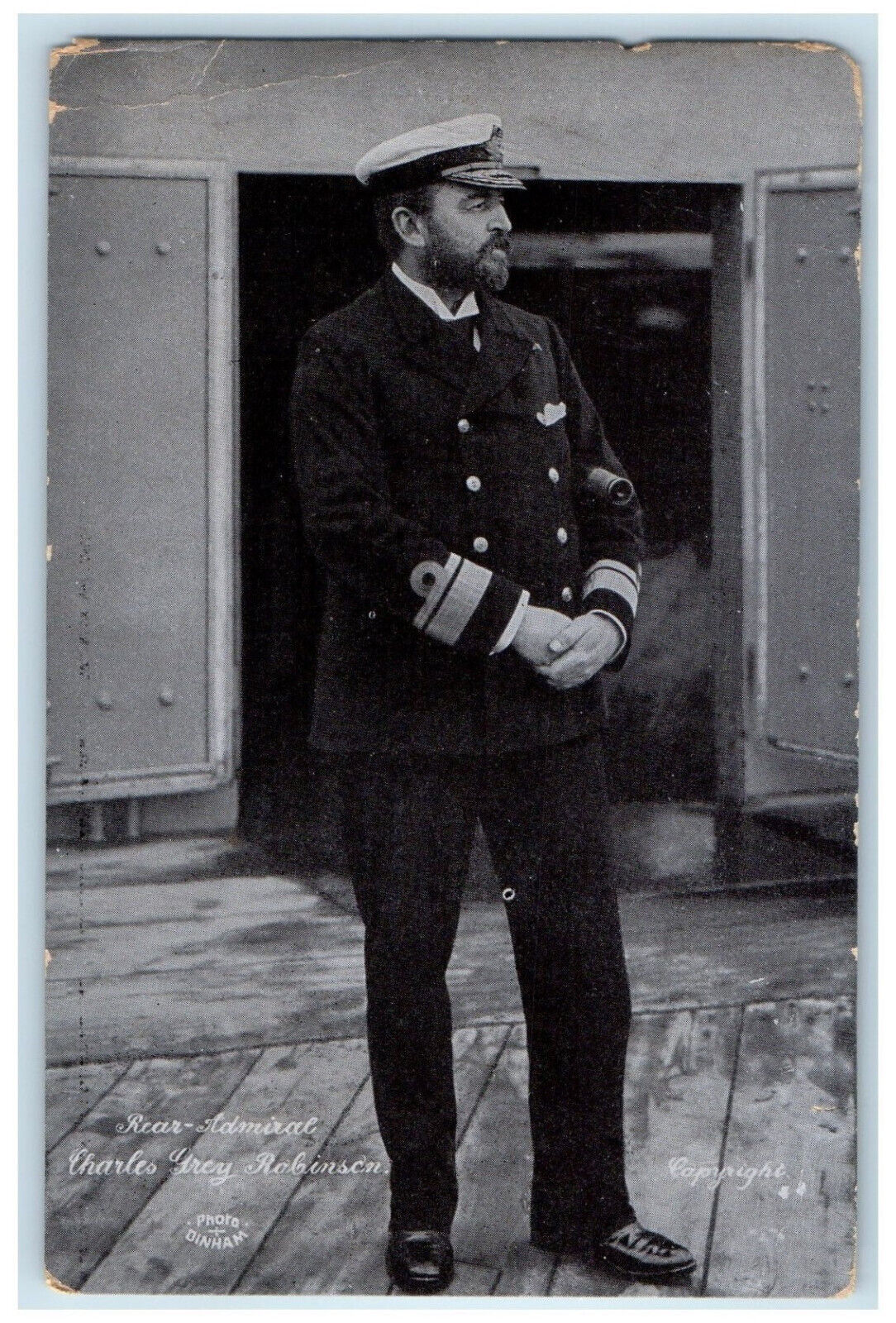 c1940s Rear-Admiral Charles Grey Robinson British Navy Brighton England Postcard