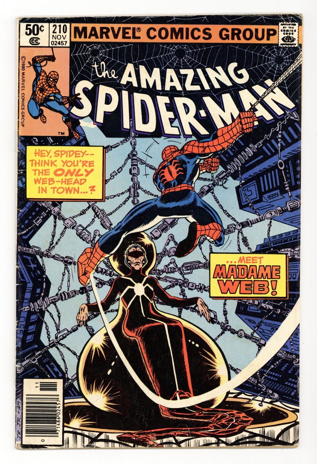 Amazing Spider-Man #210N GD+ 2.5 1980 1st app. Madame Web