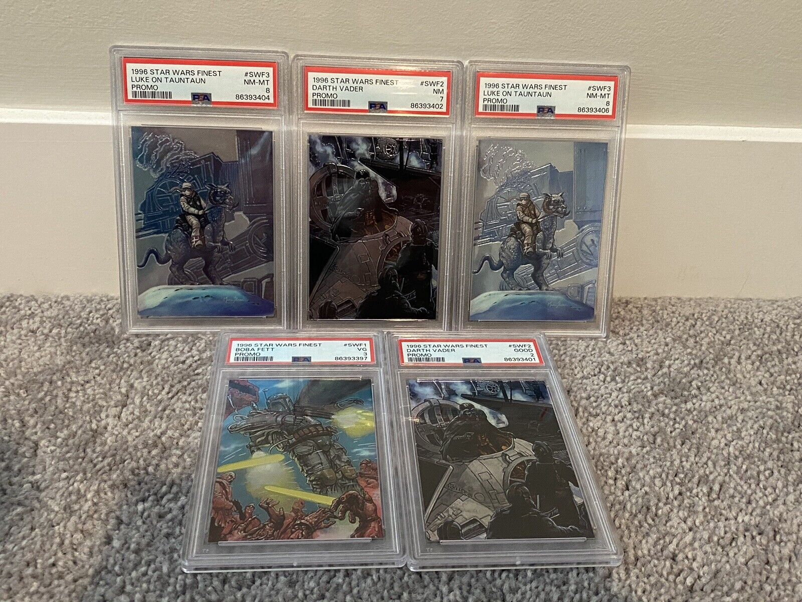 1996 Star Wars Finest Promo PSA Card Bundle Lot - 5 Cards