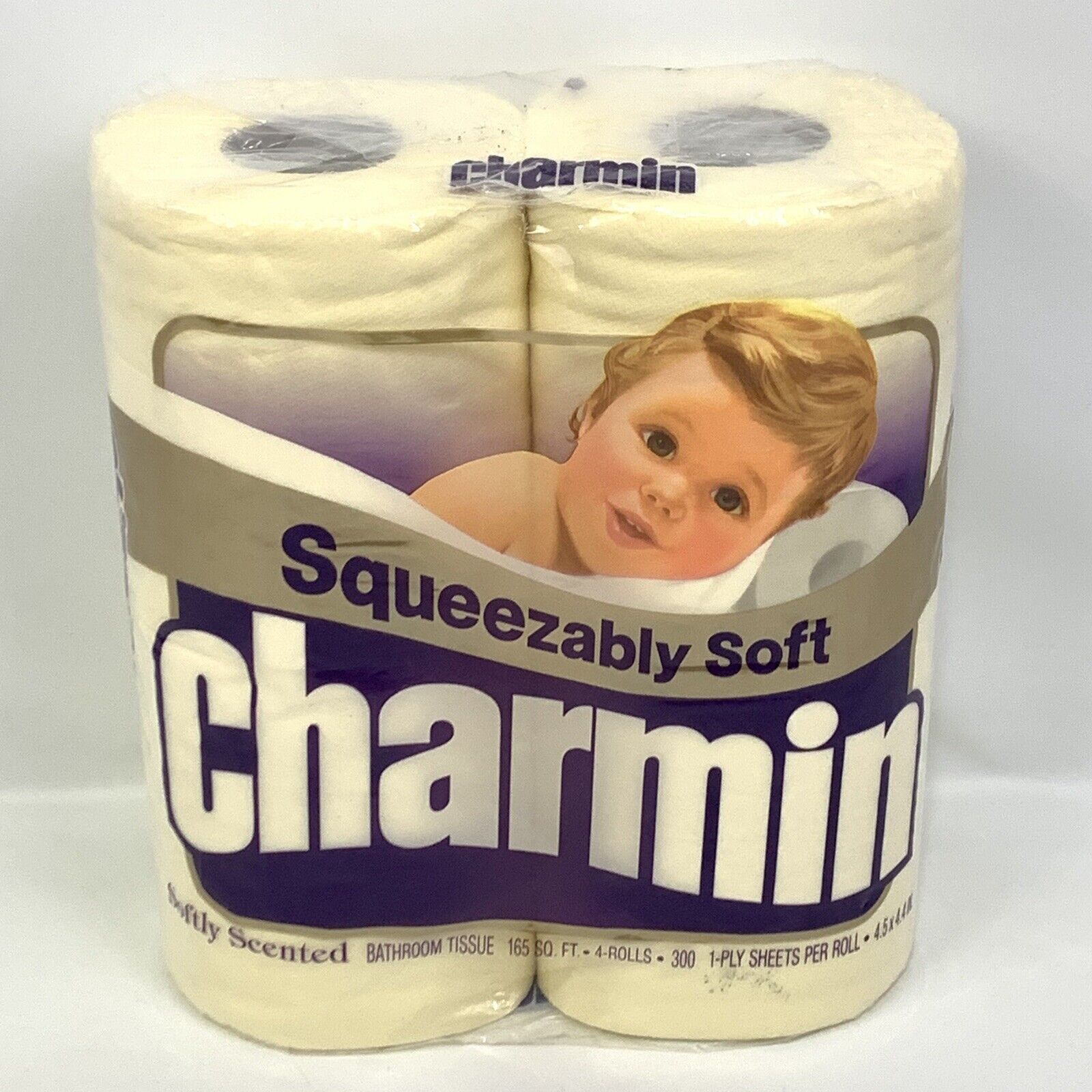 Vintage 80’s Charmin Yellow Toilet Paper 4-pack Sealed NEW TV Movie Prop
