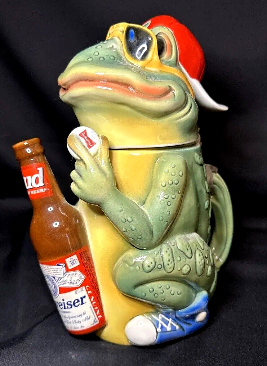 1996 Budweiser Bud Frog Stein CS301 Germany COA Numbered Vintage Beer Bar Deco