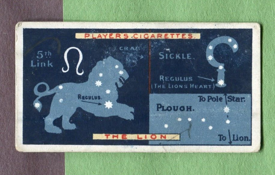 1916 JOHN PLAYER & SONS CIGARETTES THOSE PEARLS OF HEAVEN CARD #9 THE LION