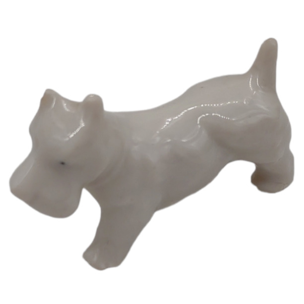 Vintage Miniature White Scotty Scottish Terrier Puppy Dog Figurine Ceramic 3\