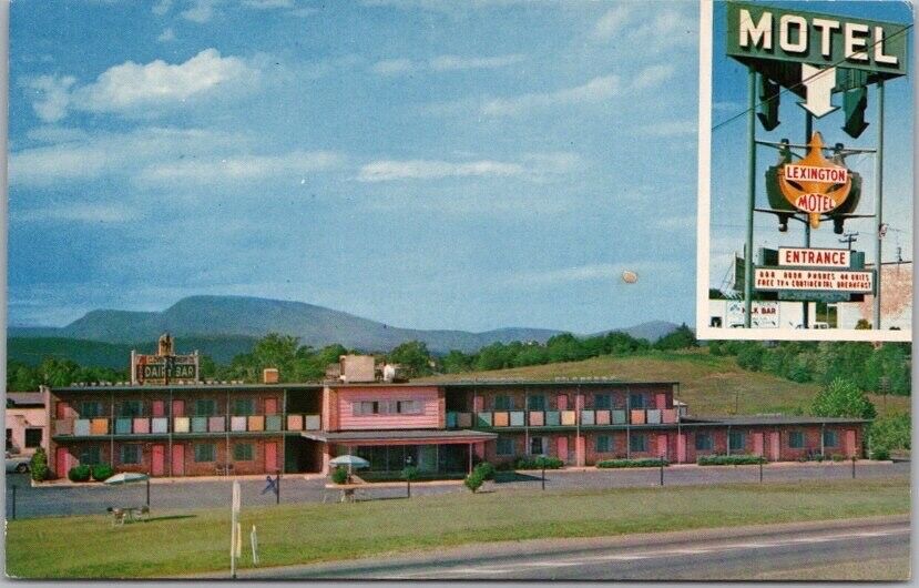 Lexington, Virginia Postcard LEXINGTON MOTEL / Route 11 Roadside - Dated 1965