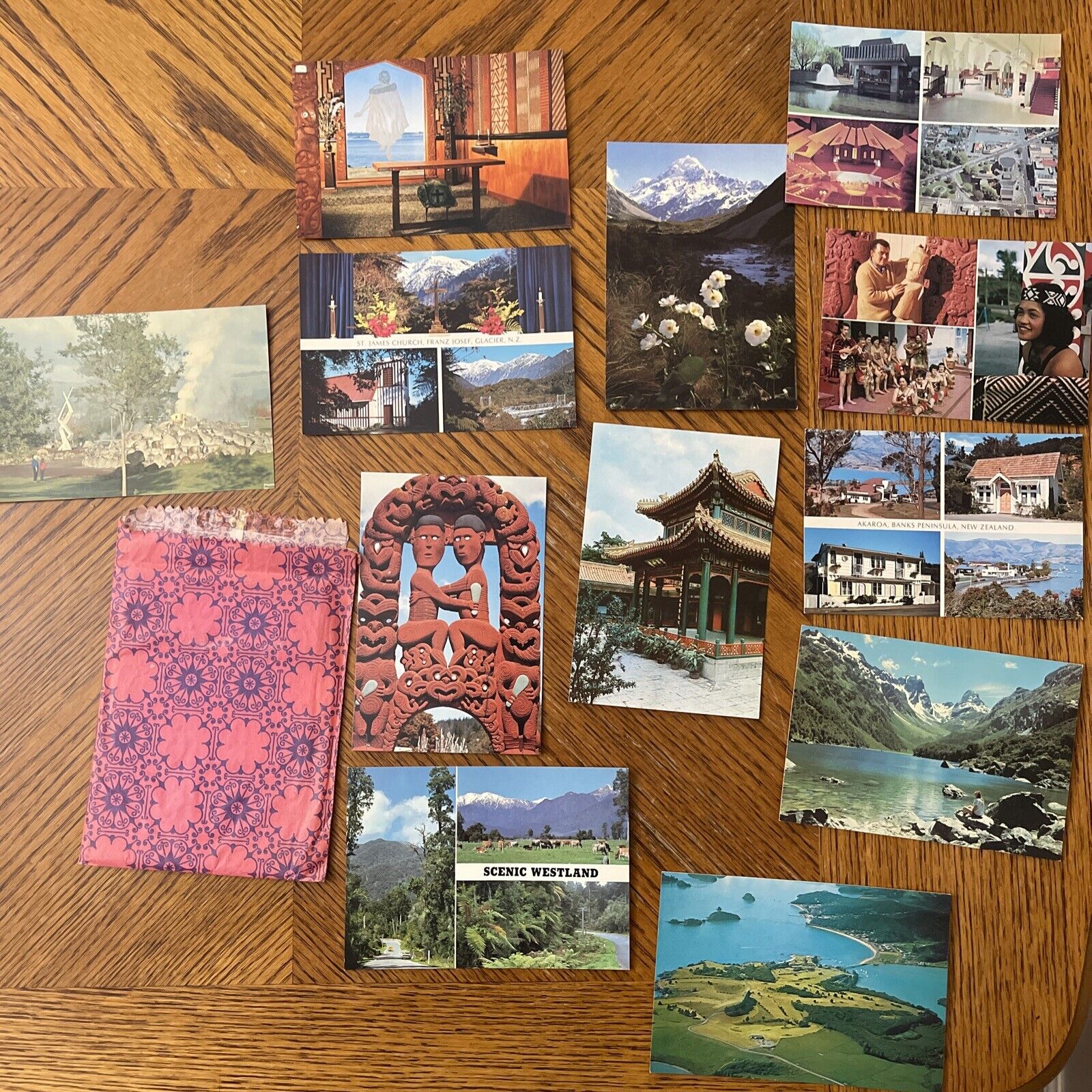 New Zealand Vintage Lot 12 Postcards  Unposted Circa 1960s 1970s Gift Bag