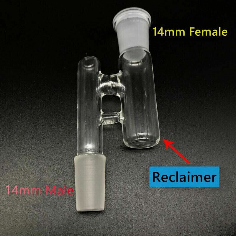 Reclaim Ash Catcher Drop Down Glass Adapter 14mm Male to 14mm Female Lab Glass