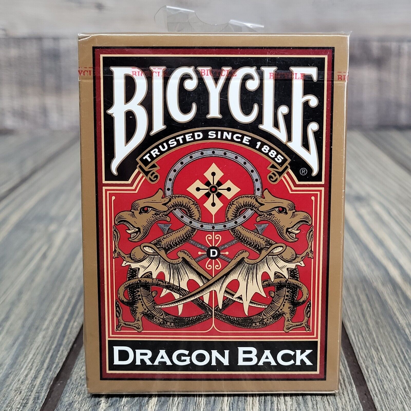 Bicycle Dragon Back Gold/Red Playing Card Deck New Sealed Celtic Dragons Sealed