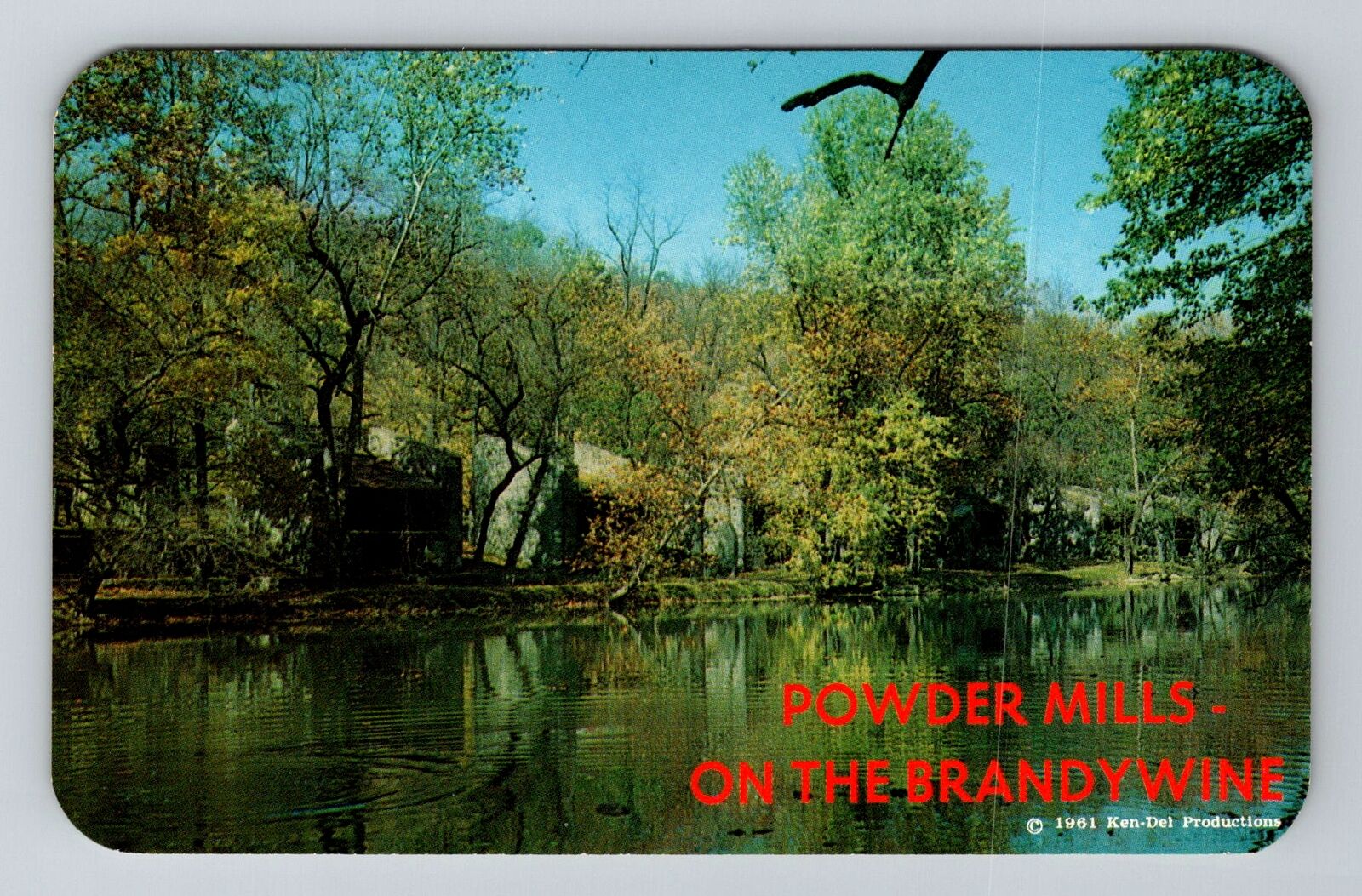 Wilmington DE-Delaware, Powder Mills on the Brandywine, Vintage Postcard