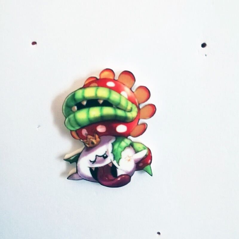Super Mario Bros - Petey Piranha and King Boo - Pin Badge - Ghost