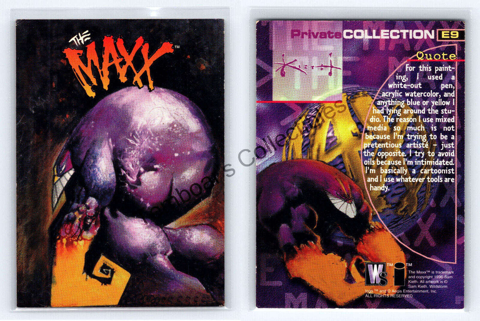 1996 WildStorm 🌟 The MAXX 🌟 98 out of 99 Trading Card Set (missing #58) + E9
