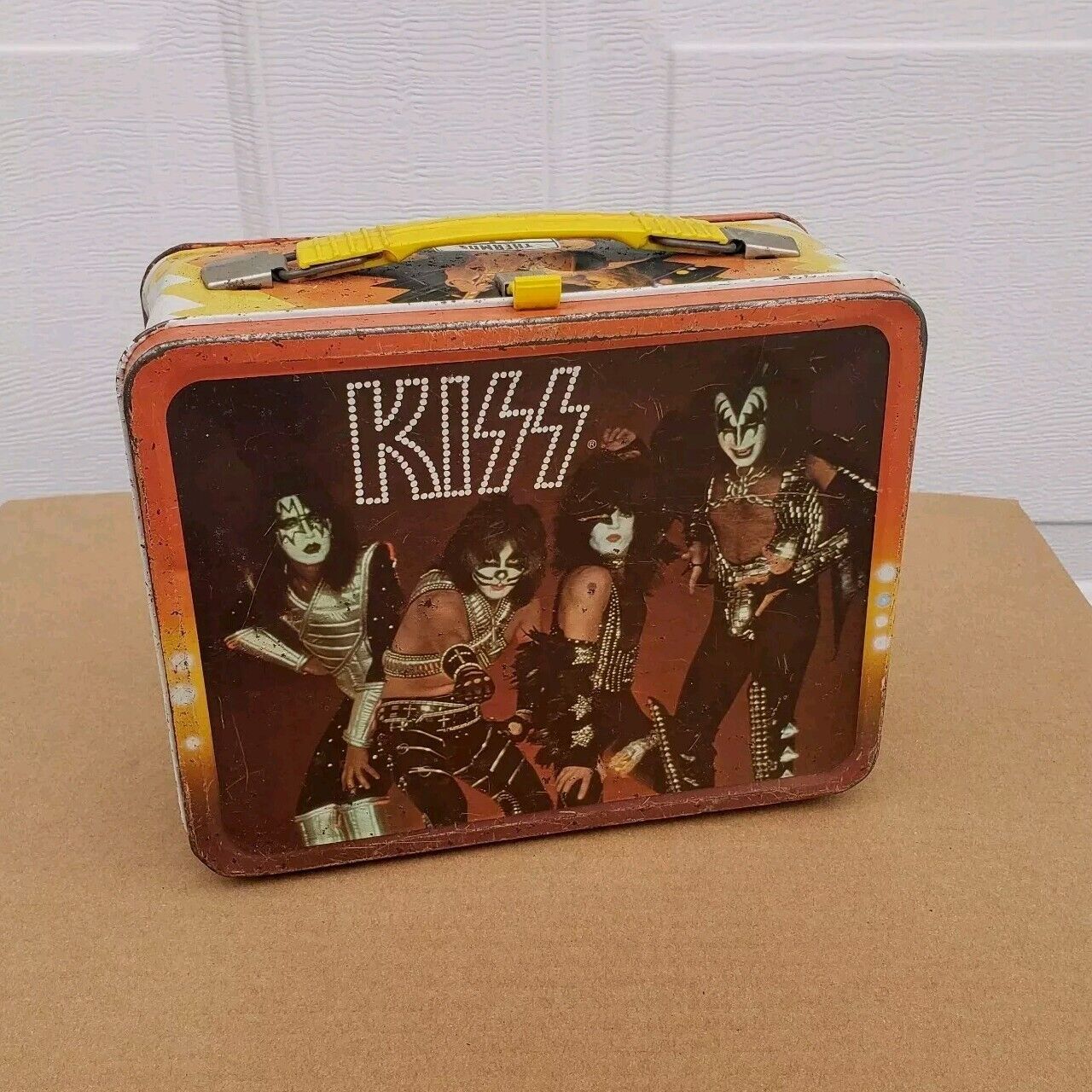 Vintage 1977 Kiss Rock Band Metal Lunchbox by Thermos