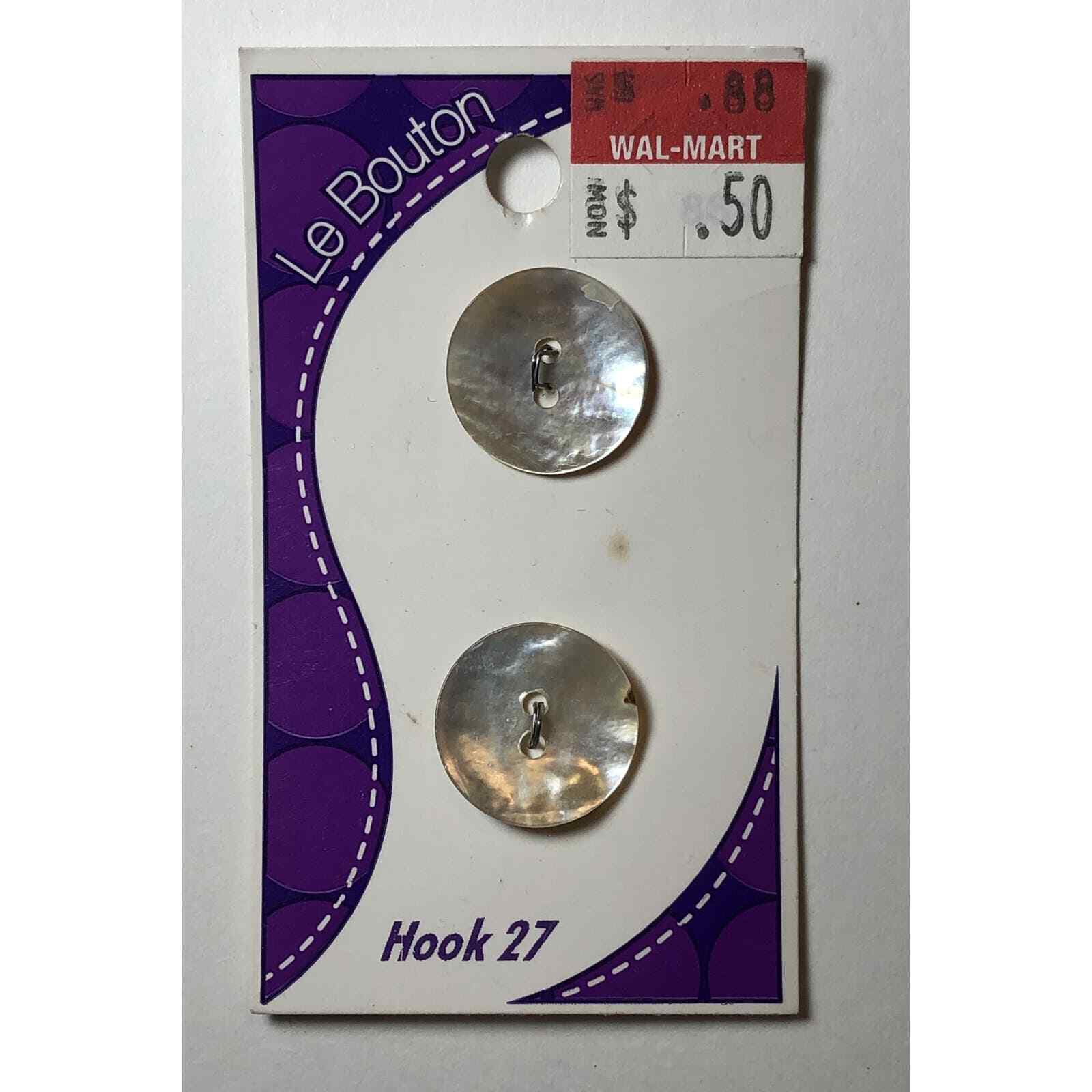 Le Bouton 2 White Pearl Sewing Buttons 3/4\