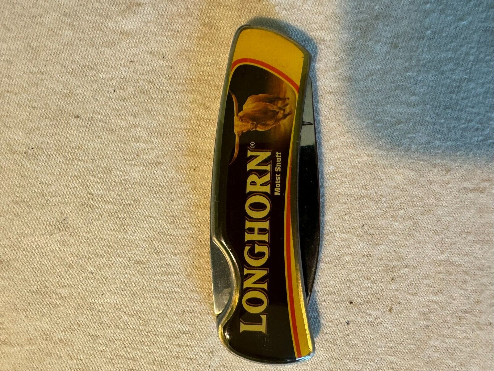 Longhorn Moist Snuff Advertising Lock Tight Pocket Knife