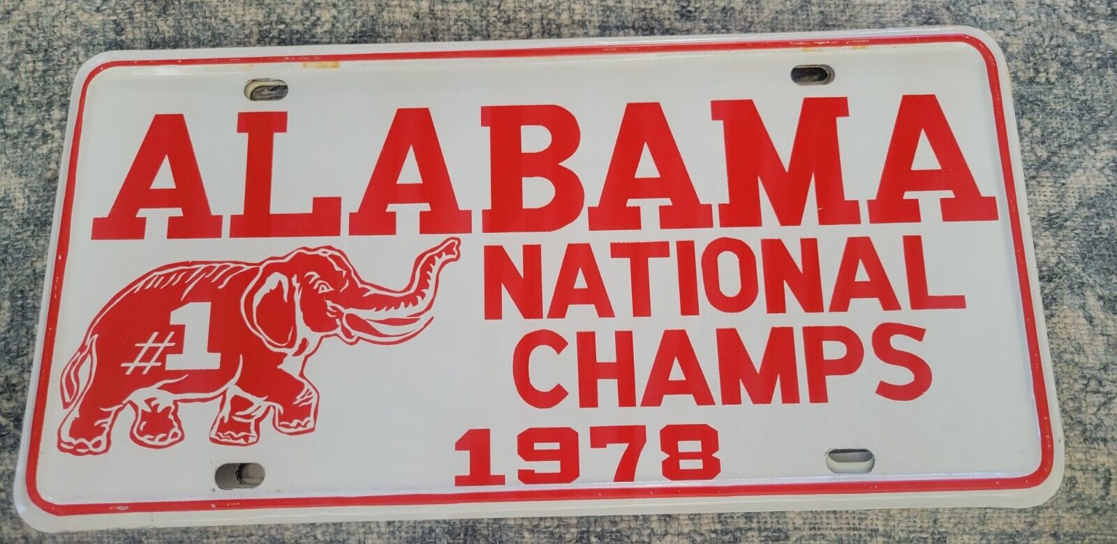 Vintage Alabama Champs Plate 1978