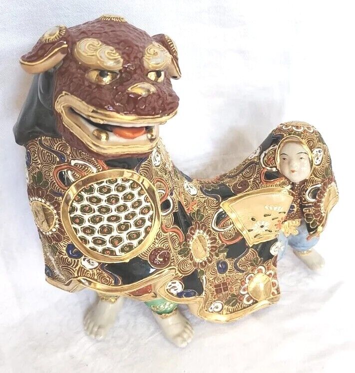 Chinese Antique Dragon Porcelain Early 1900s Child Huang Feihong Dance Statue 
