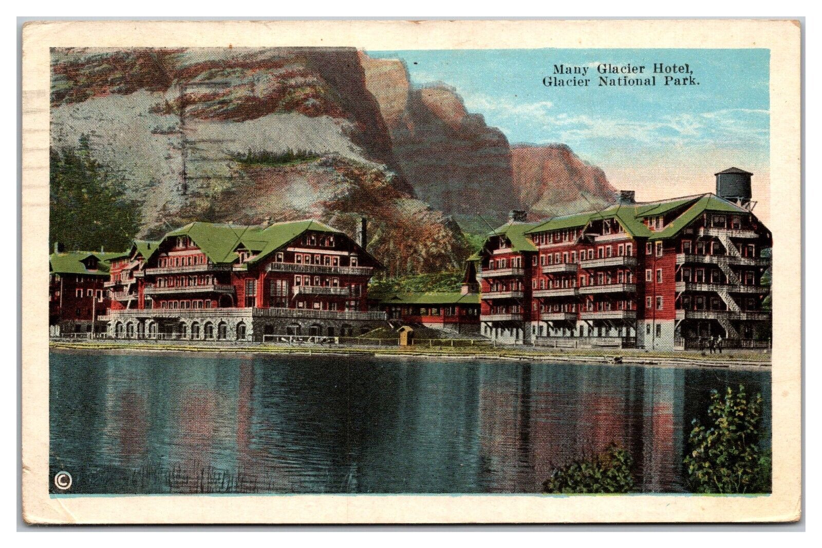Many Glacier Hotel, Glacier National Park Postcard