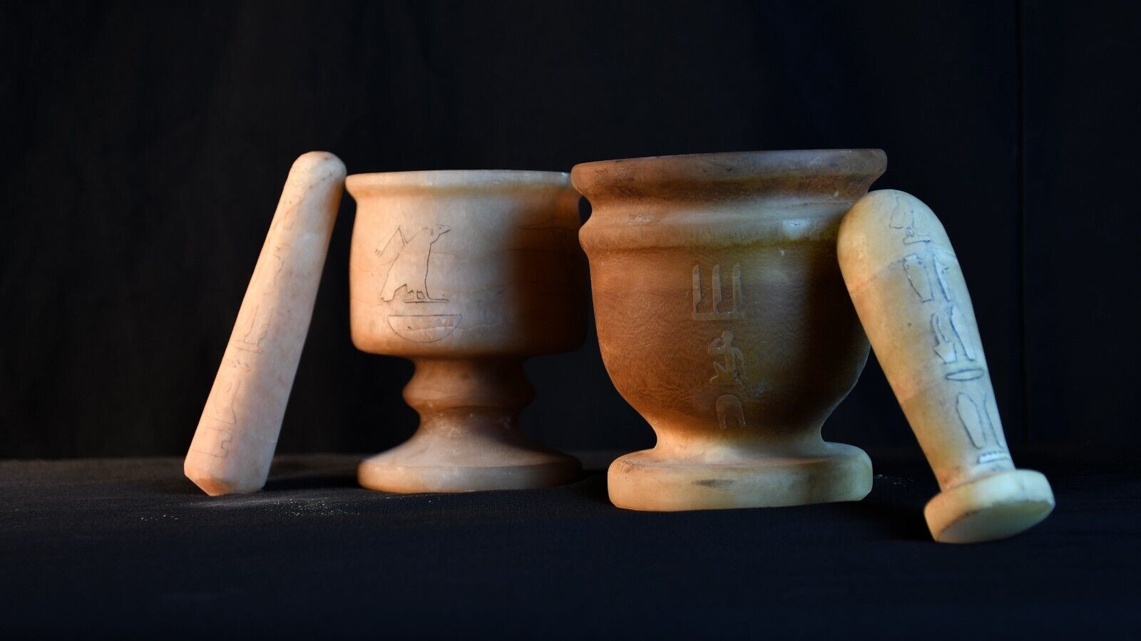 RARE ANTIQUE ANCIENT EGYPTIAN Alabaster Jar Honey Magic Words Good Health 1625Bc