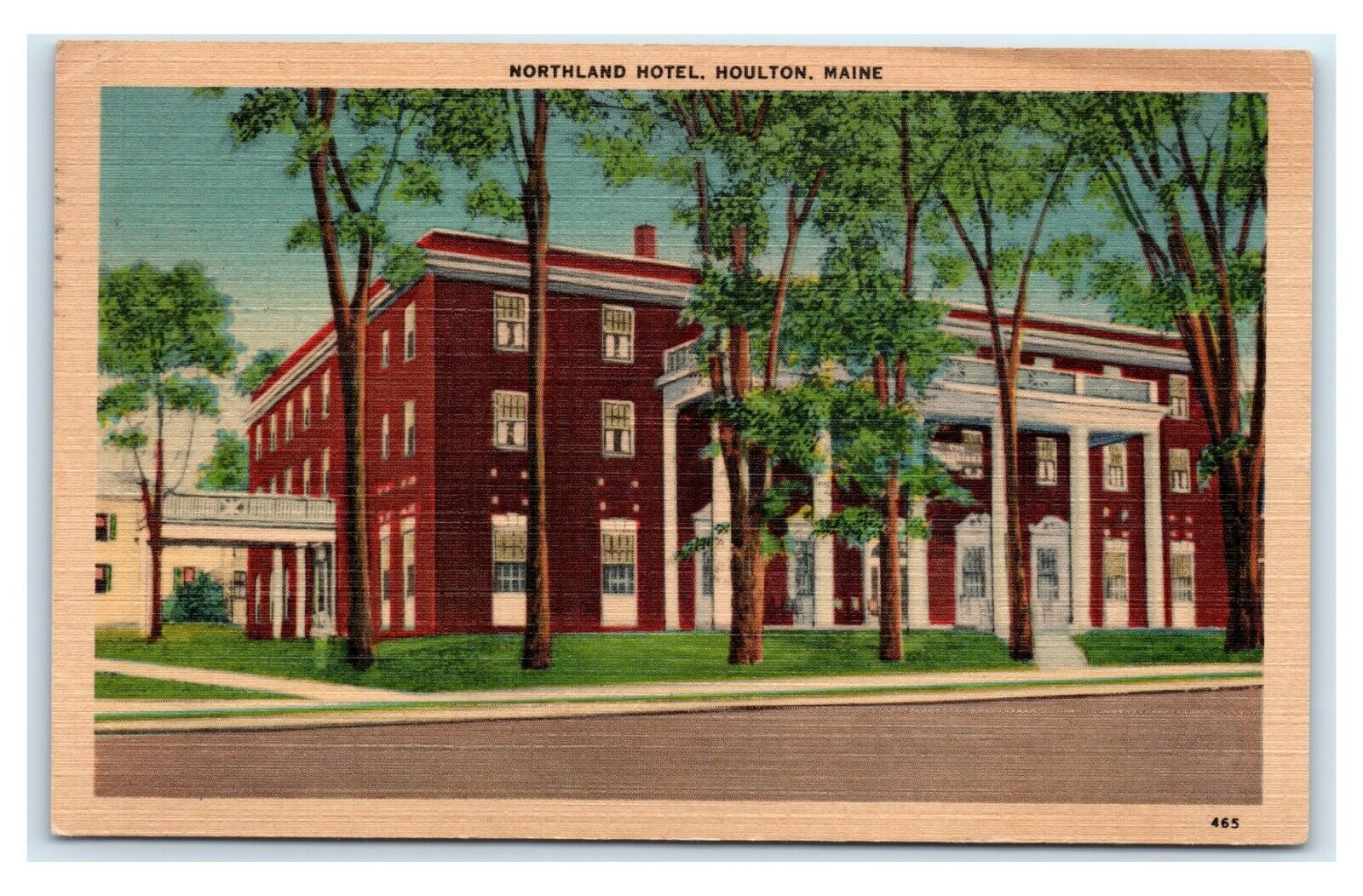 Postcard Northland Hotel, Houlton ME Maine linen 1947 H22