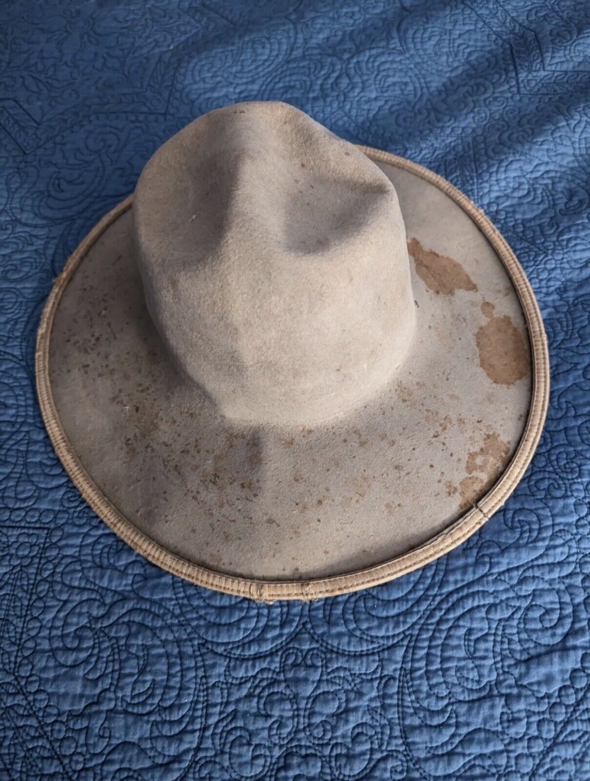 Extremely Rare Old American Wild West Outlaw Lawman Gunslinger Cowboy Hat (1900)