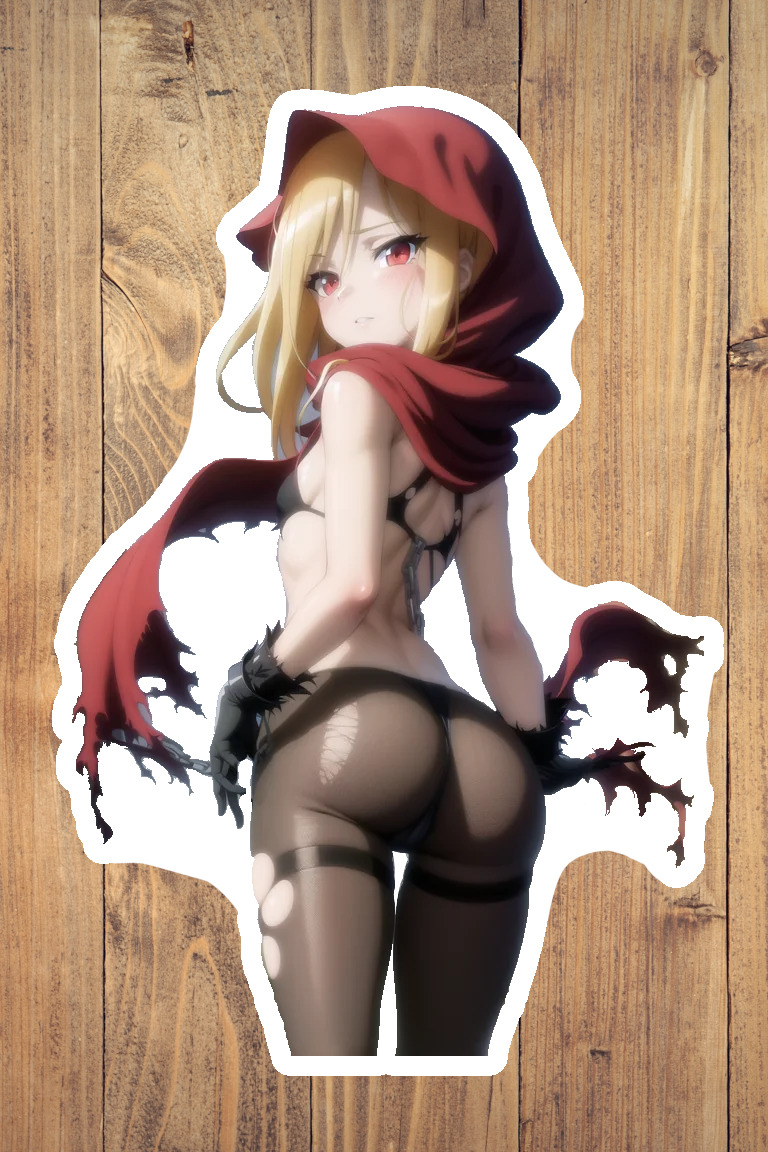 Overlord Rule 34 lewd Evileye (Blue Roses) Supple Thicc Sexy Butt Sticker