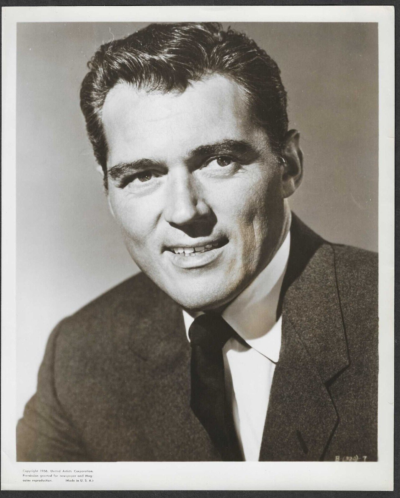 William Bishop HOLLYWOOD ACTOR ELEGANT PORTRAIT VINTAGE 1956 ORIGINAL PHOTO