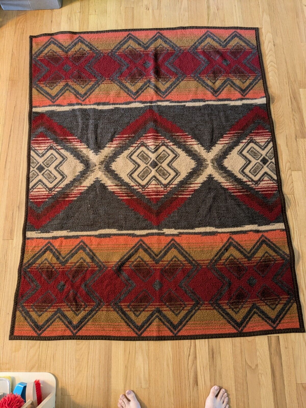 Biederlack Of America Throw Blanket Southwest Pattern Double Sided 71 x 54 in