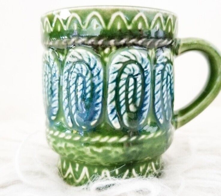 Vintage mug Japan marked Green