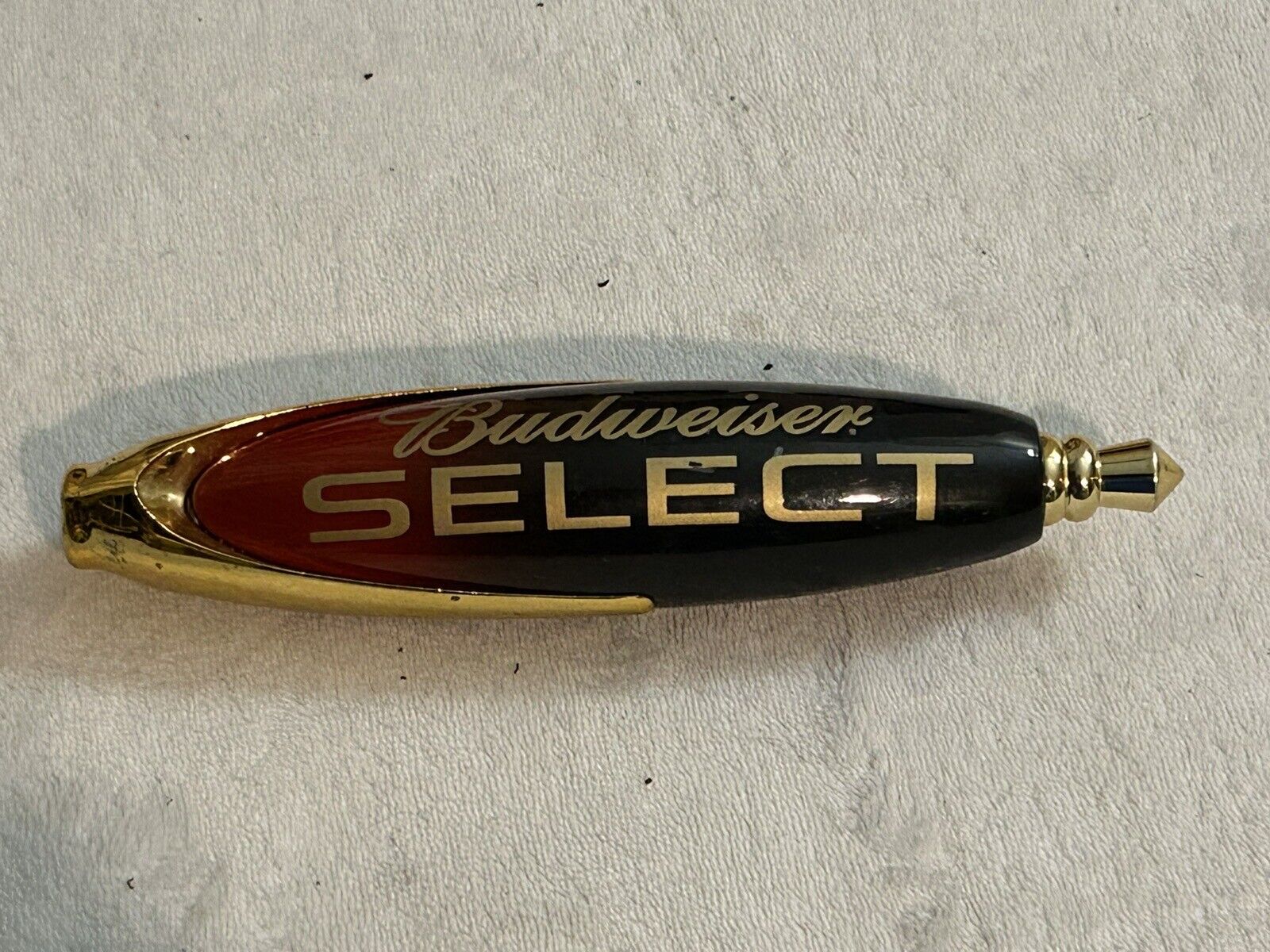 Budweiser Select Black & Red Beer Tap Handle 7\'\' Beautiful And Rare