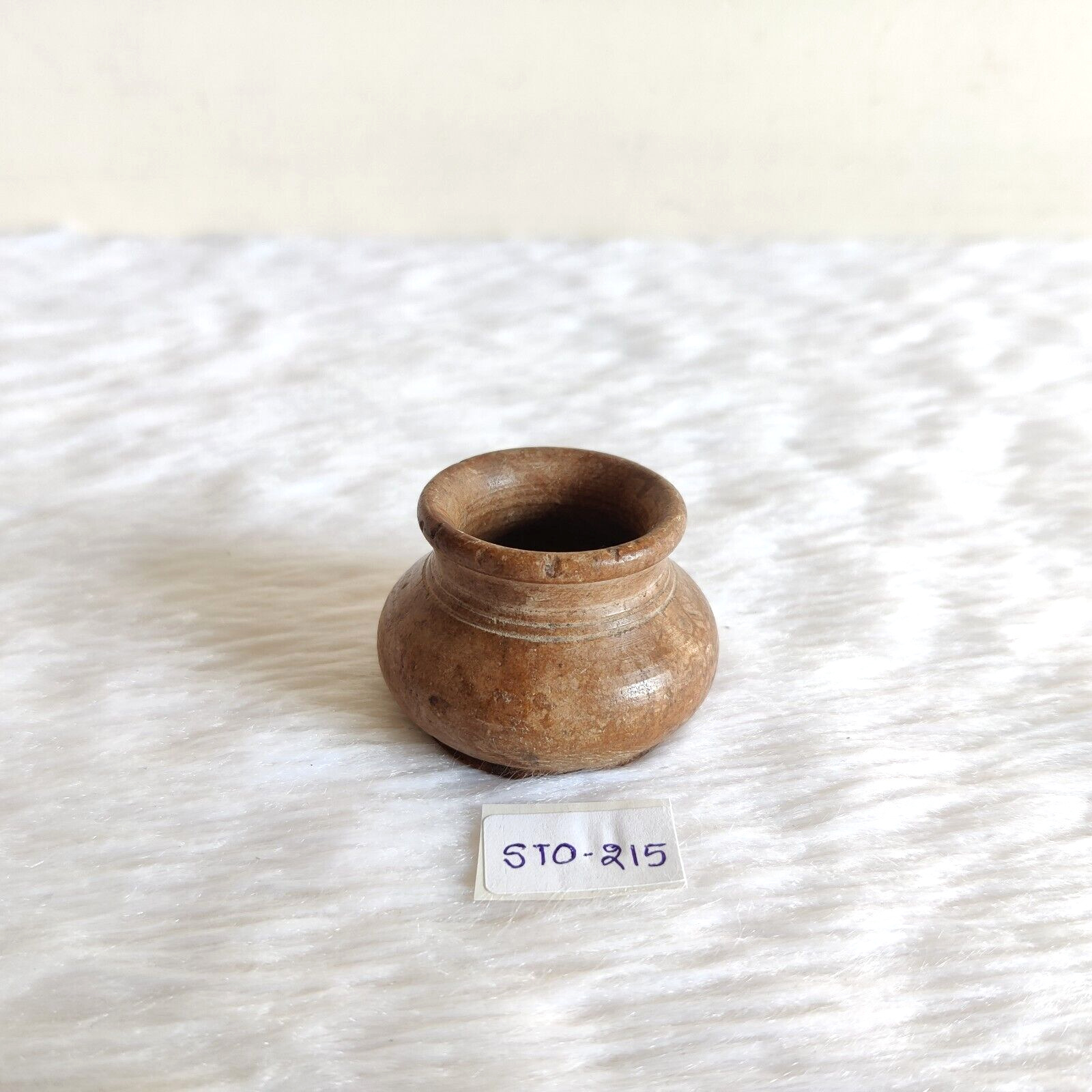 1930s Vintage Stoneware Handmade Miniature Pot Old Decorative Collectible STO215