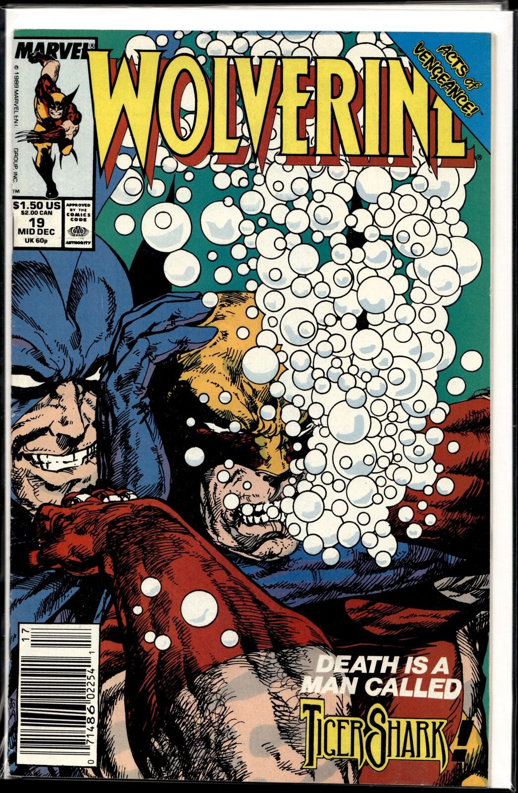 1989 Wolverine #19 Newsstand Marvel Comic