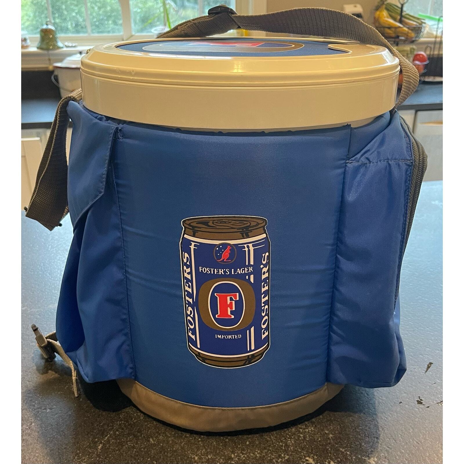 RARE Vintage Fosters Round Beer Cooler Hard to Find 