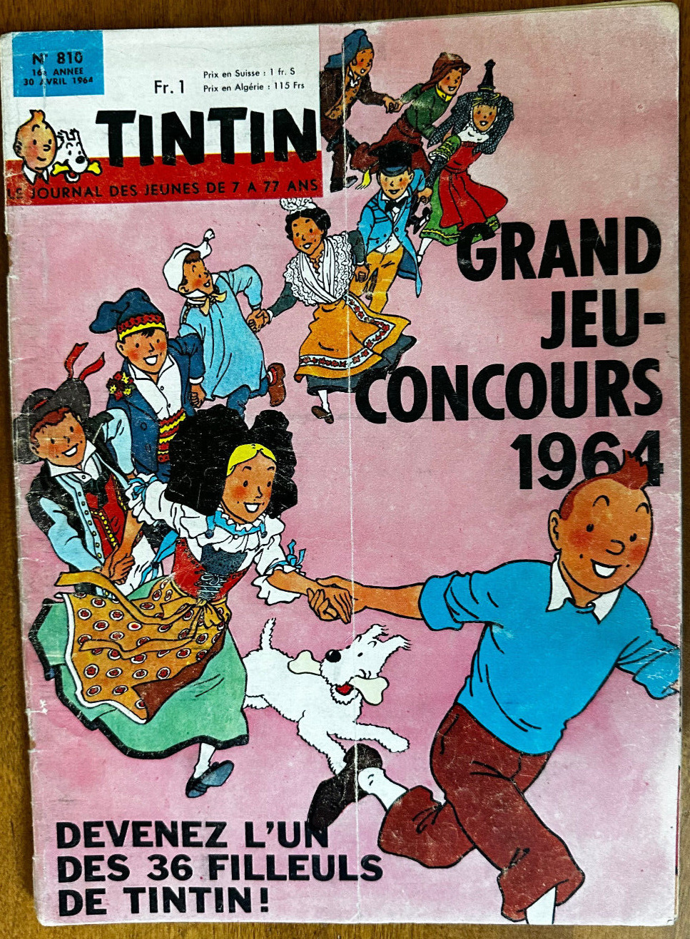 Le Journal de Tintin Avril 1964 #810 Grand Jeu Concours