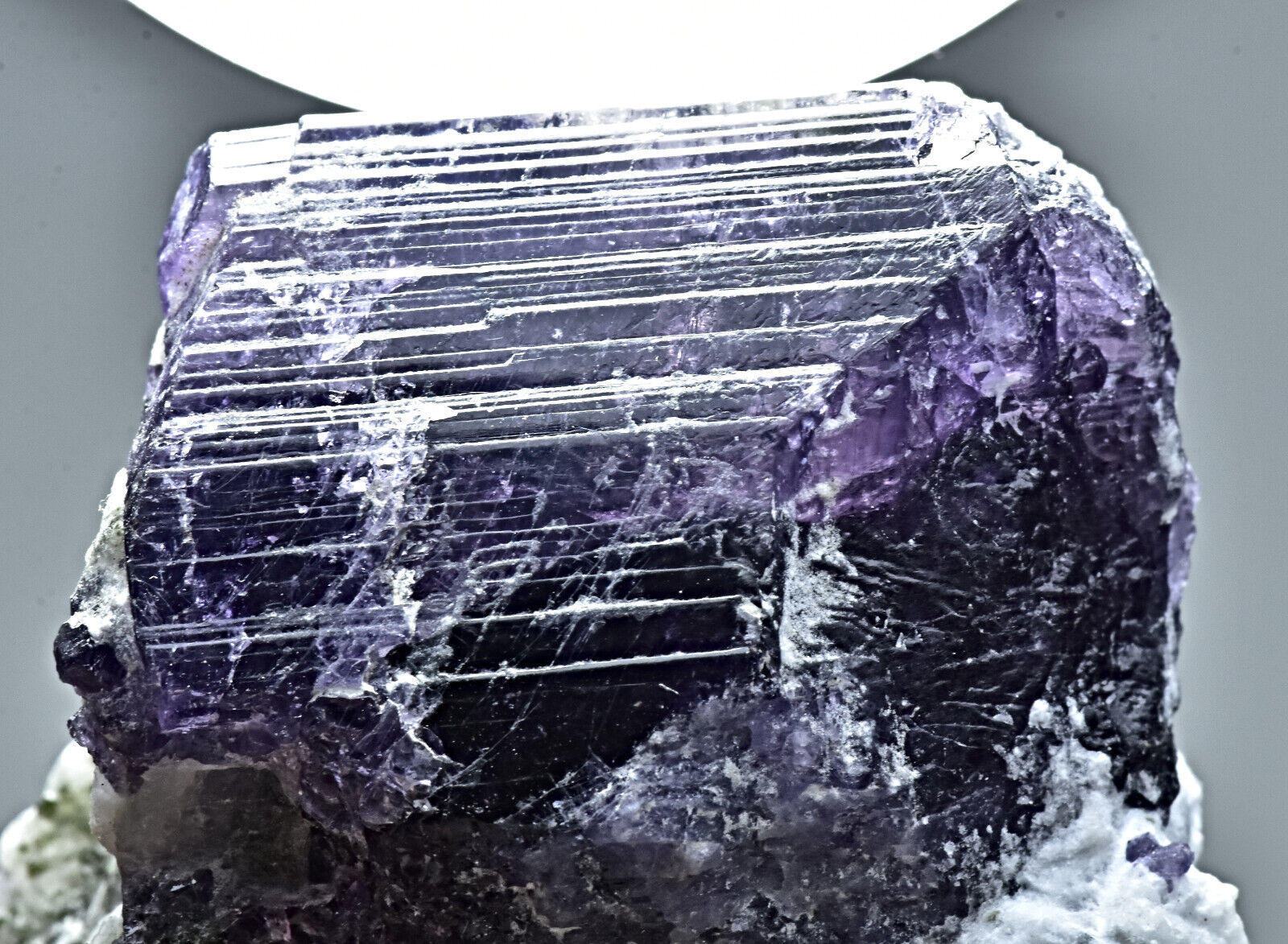 319 Gram Fluorescent Purple Scapolite Crystal Specimen From Badakhshan Afg