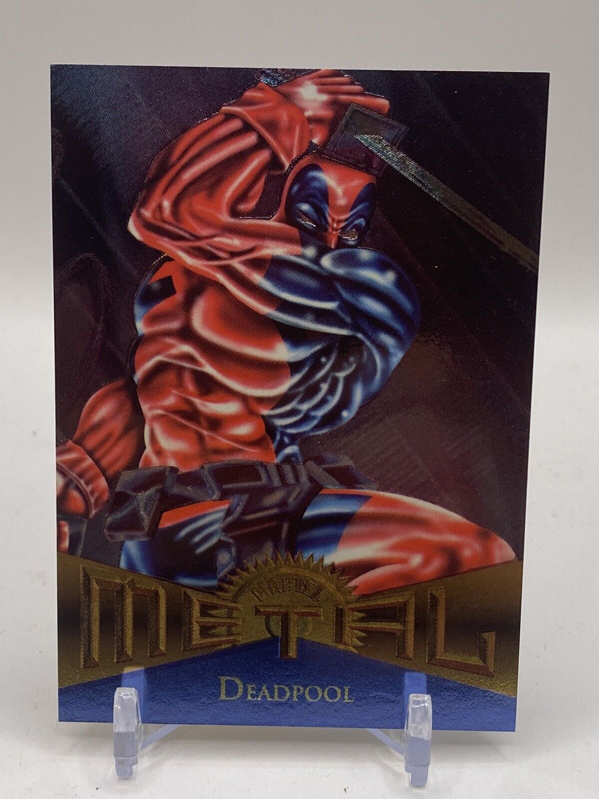 1995 Fleer Marvel Metal #92 Deadpool - Premier Edition MM
