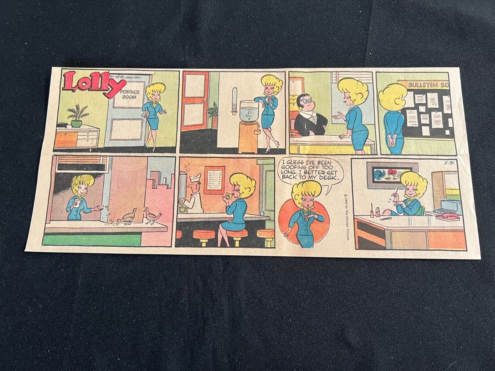 #01a LOLLY by Pete Hansen  Sunday Third Page Comic Strip May 31, 1964