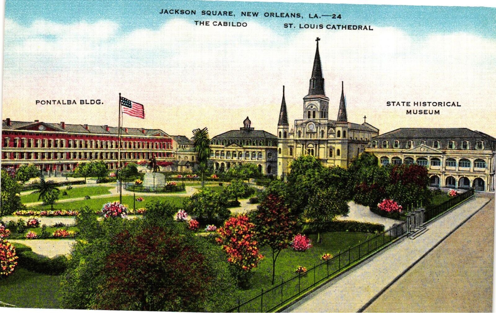 VTG Postcard- 8417. Jackson Square, New Orleans, LA.-24. Unused 1930