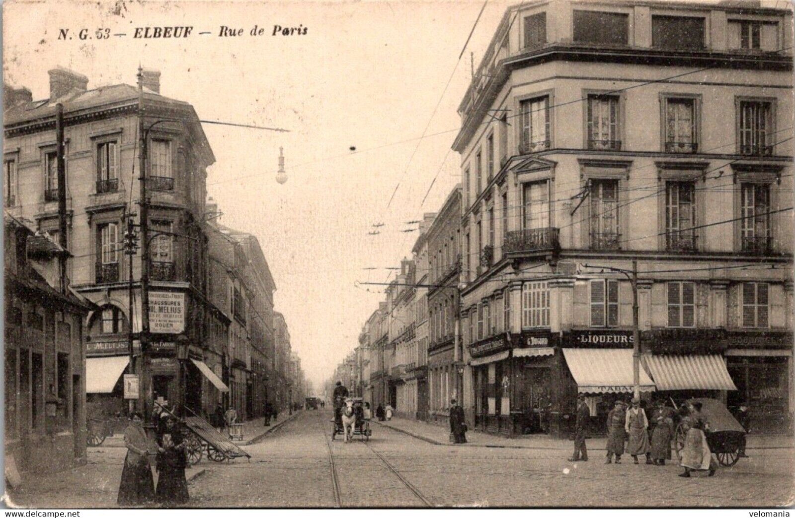 17593 cpa 76 Elbeuf - Rue de Paris