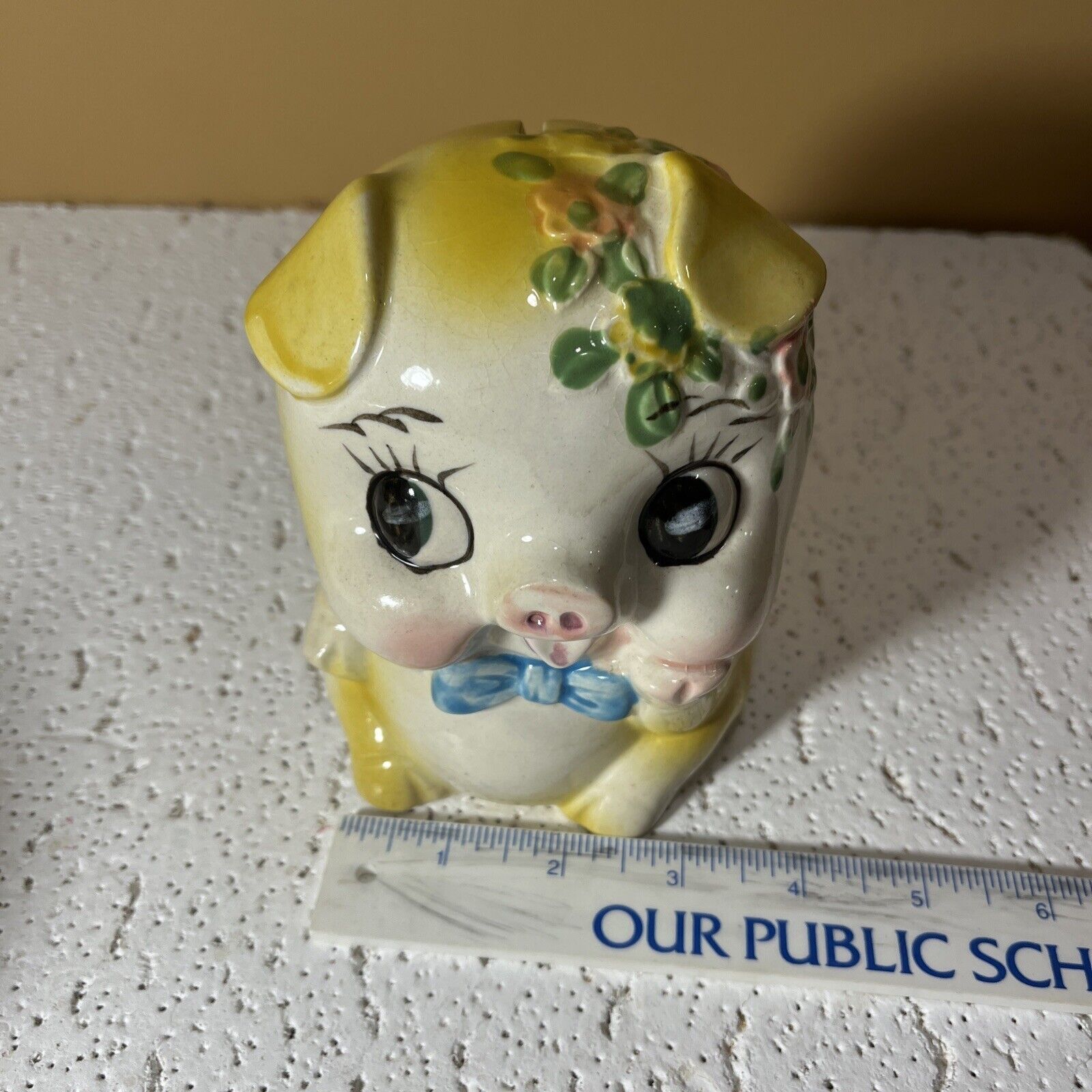 Vintage Piggy Bank National Potteries Co. Cleveland, Ohio Made In Japan