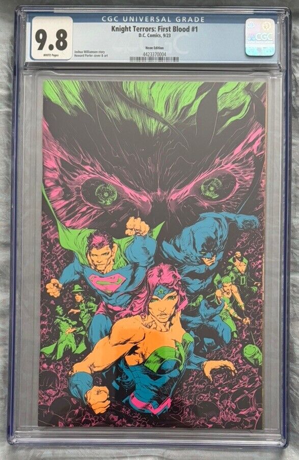 DC Knight Terrors First Blood #1 CGC 9.8 (DC 23) Howard Porter Neon Cover