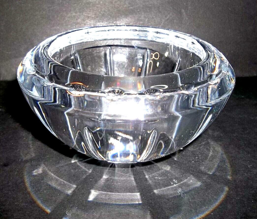 Vera Wang Wedgwood Crystal Dish Bowl Heavy Collectible Trinket Small Mint Dish