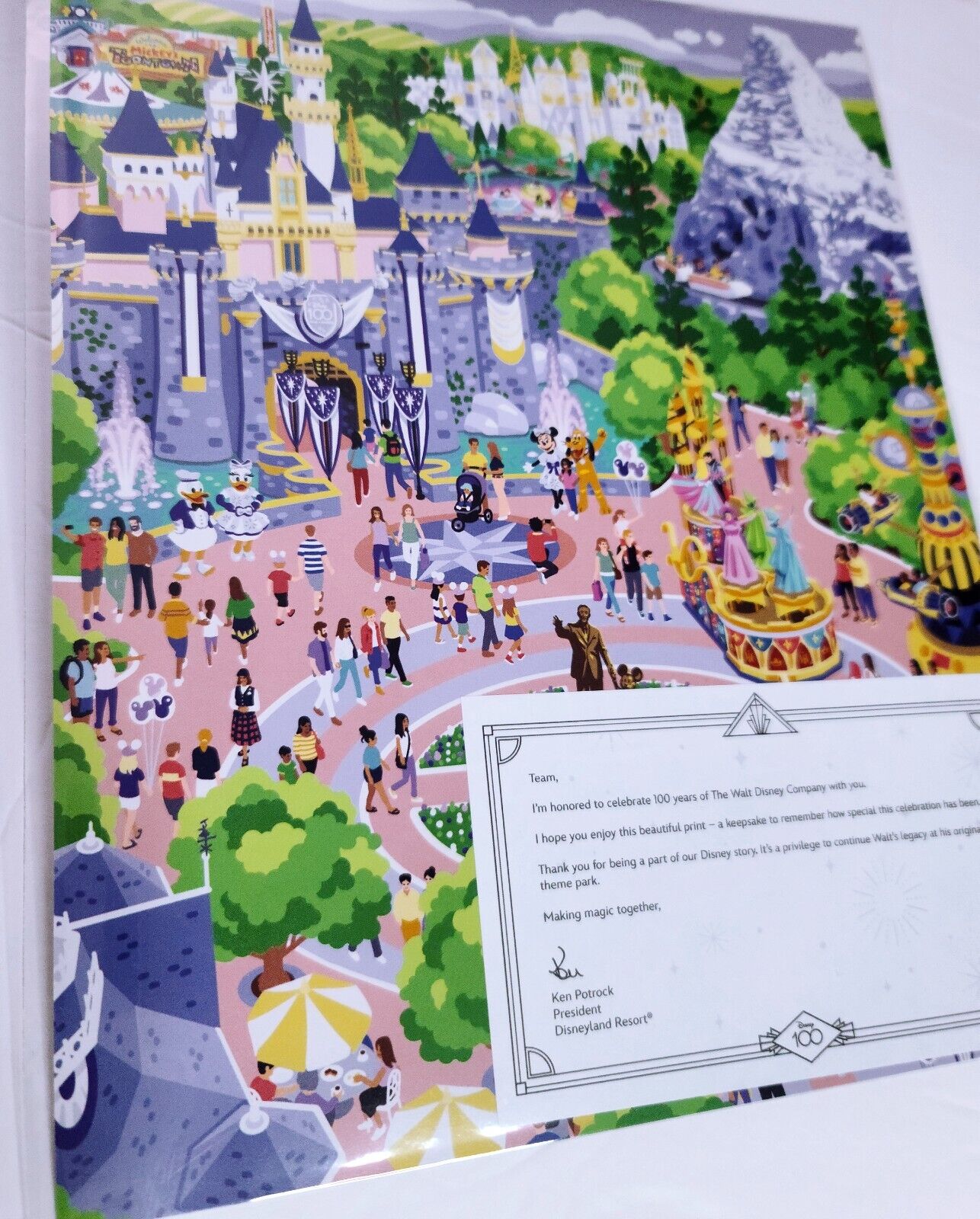 100 Years of the Walt Disney Company Disneyland Park Print Ross Murray Ken Potro