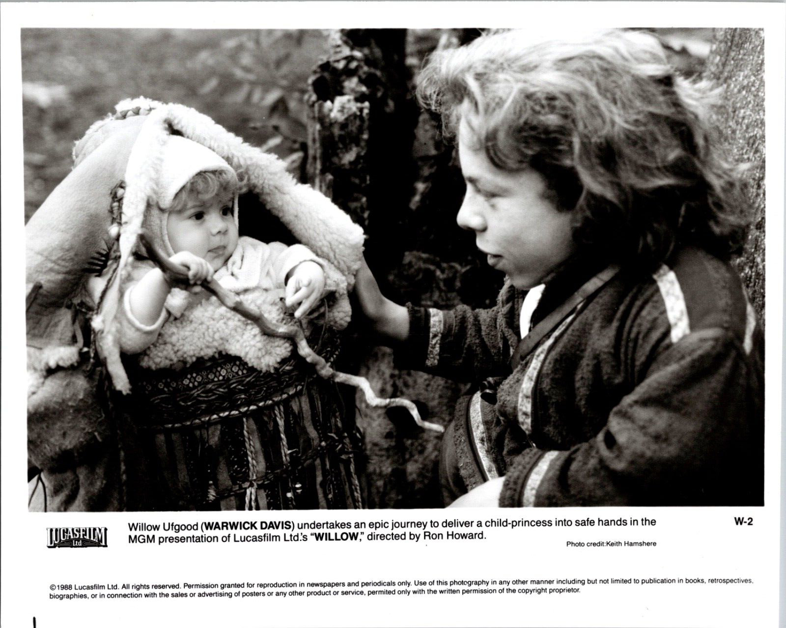 1988 Press Photo Warwick Davis in Willow 1980s Fantasy Movie