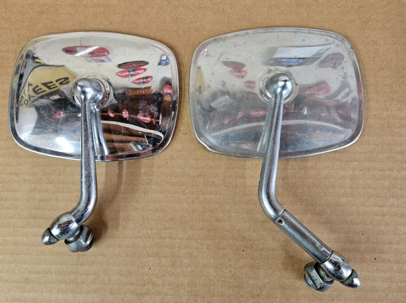 Pair Side Mirrors VW Bus Aircooled Vintage Classic For Parts or Repair OEM B