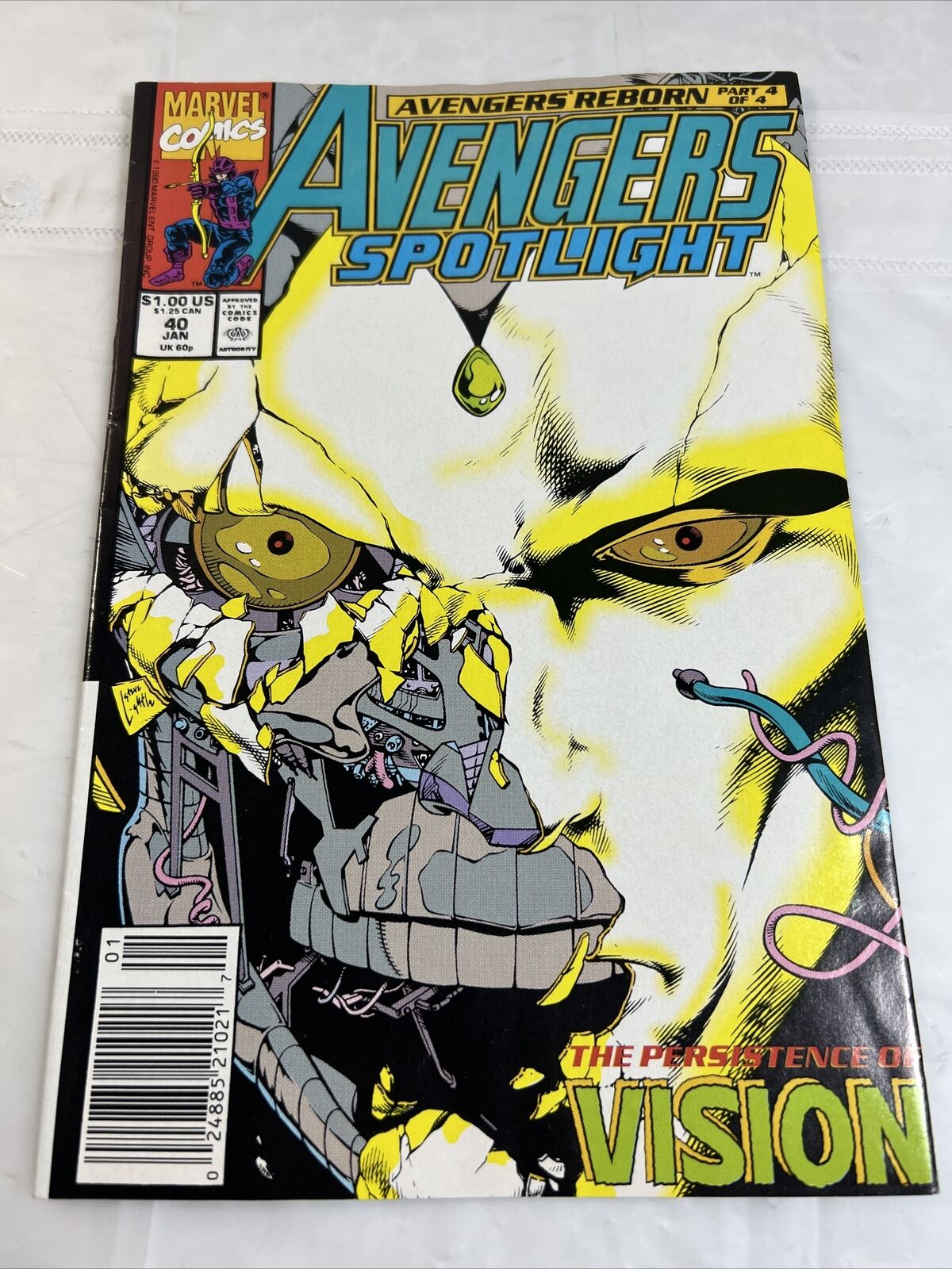 Avengers Spotlight #40 (Marvel, 1991) The Persistence Of Vision News Stand Edt