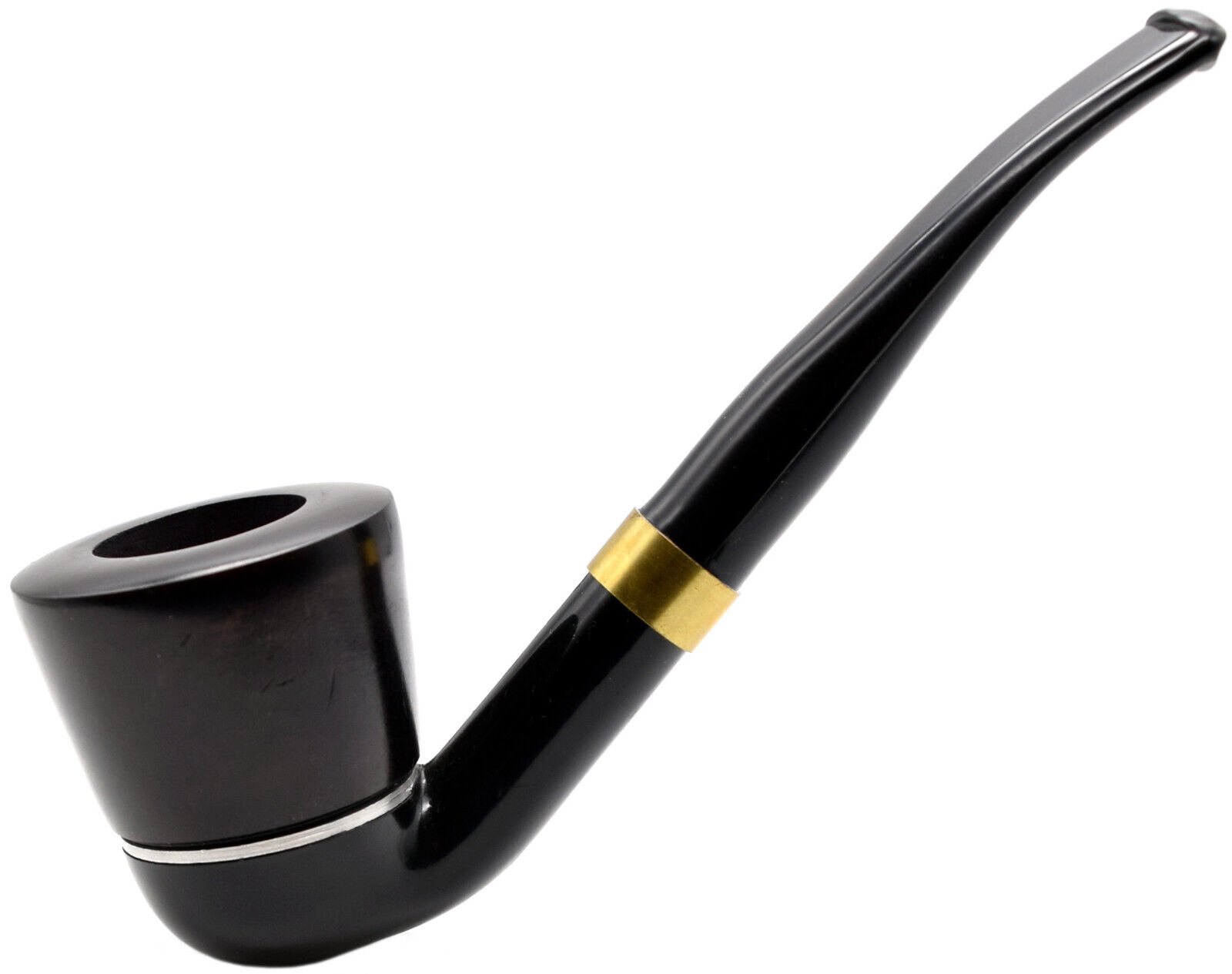 Falcon International Bent Stem Filter Pipe with a Smooth Dark Algiers Bowl