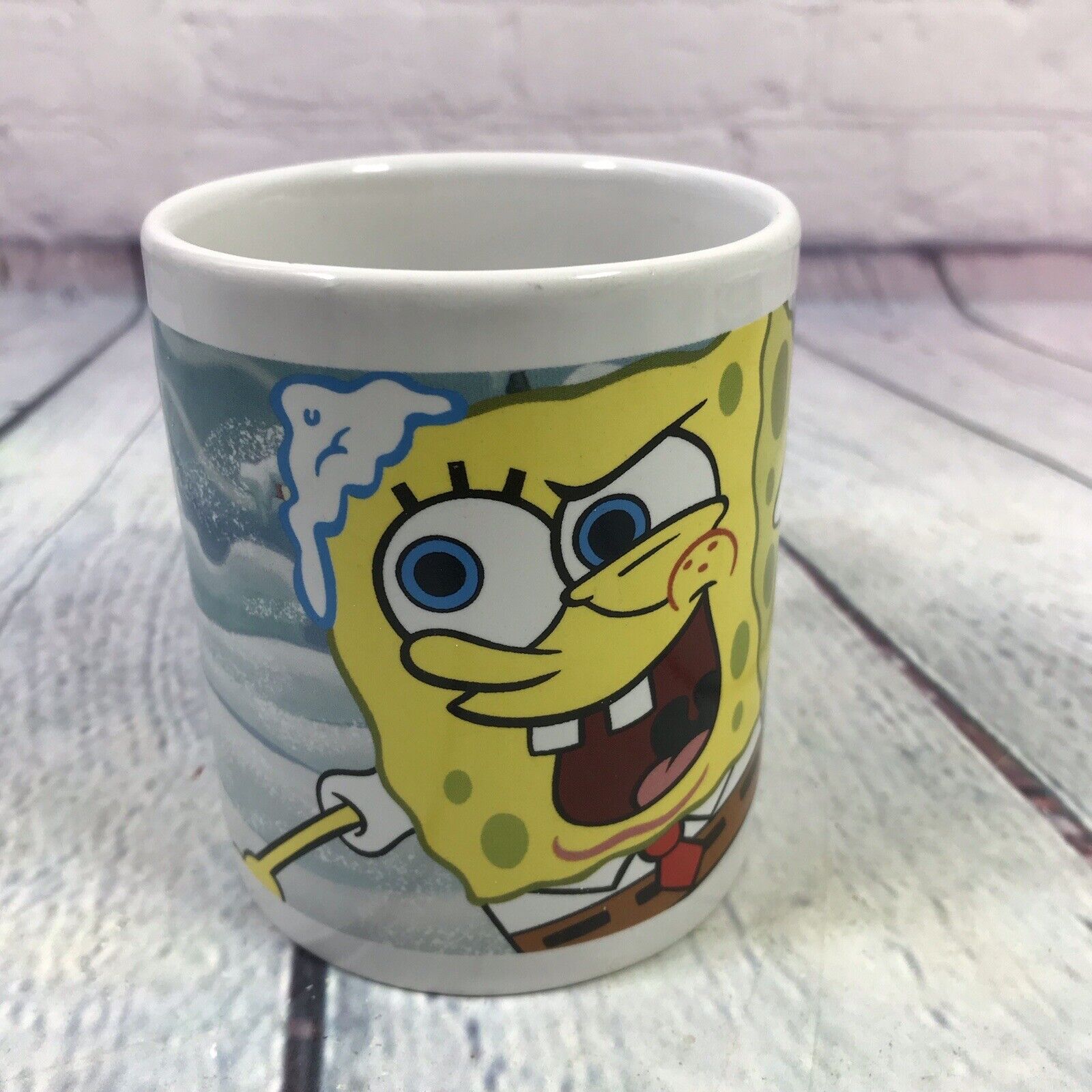 2007 SpongeBob Squarepants & Patrick Coffee Cup Mug Cartoon Viacom Ceramic