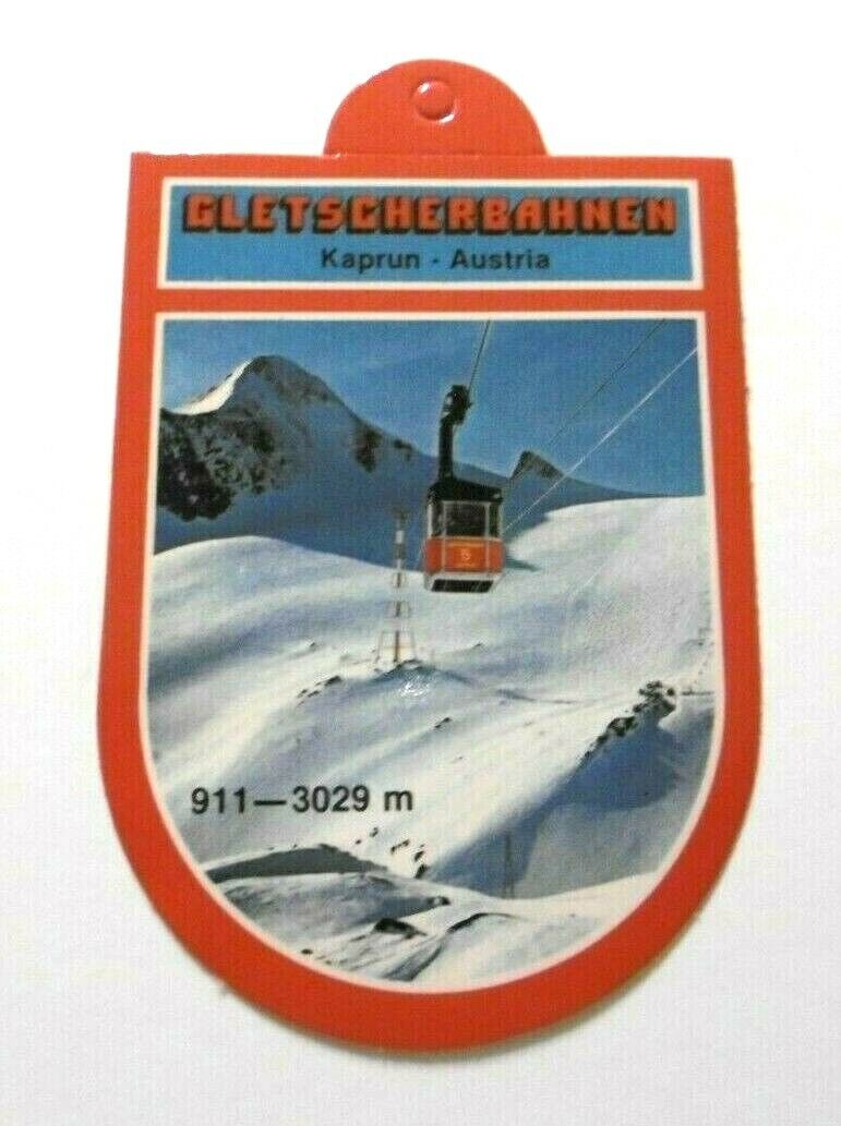 Souvenir-Aufkleber Kaprun Gletscherbahnen Kitzsteinhorn Salzburg Austria 70er