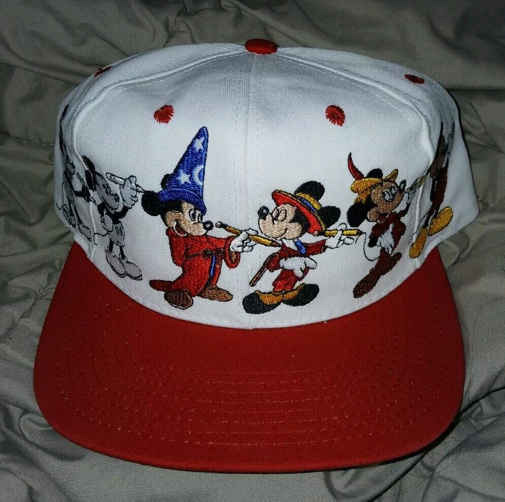 DISNEY Mickey Mouse Through The Years Vintage Dead stock SnapBack Hat Nwt NOS