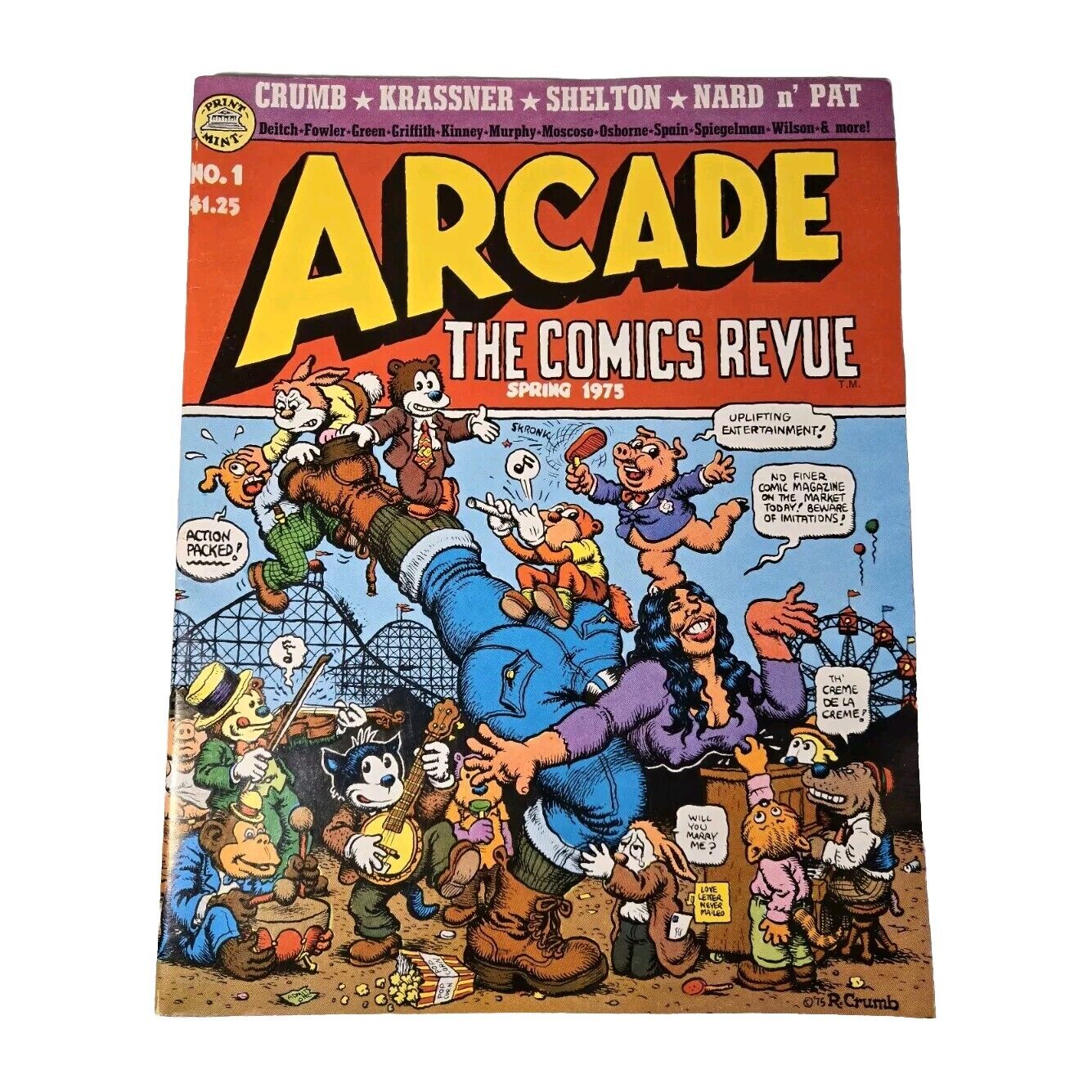 Arcade Comics Revue #1 Comix 1975 Crumb Spain Griffith Deitch, S Clay Wilson